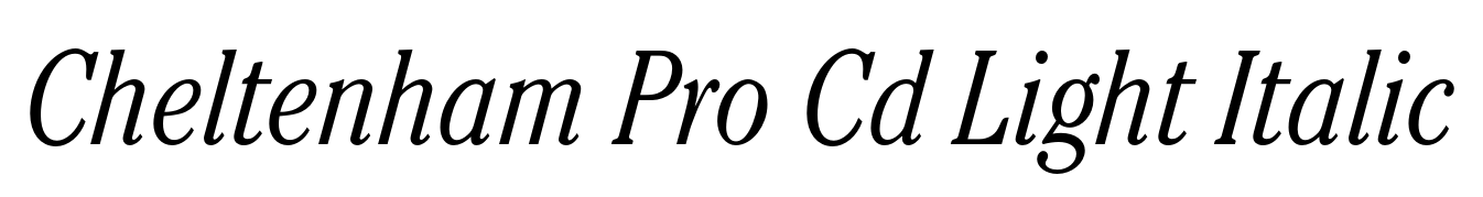 Cheltenham Pro Cd Light Italic